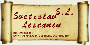 Svetislav Leščanin vizit kartica